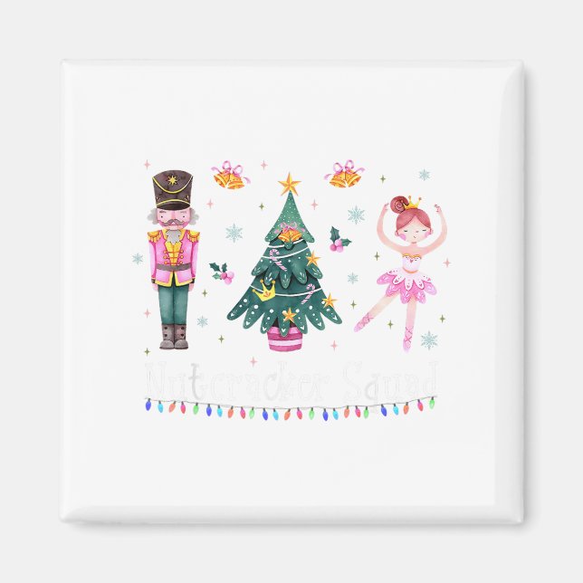 Christmas Nutcracker Squad Ballet Dance Women Kids Magnet (Front)