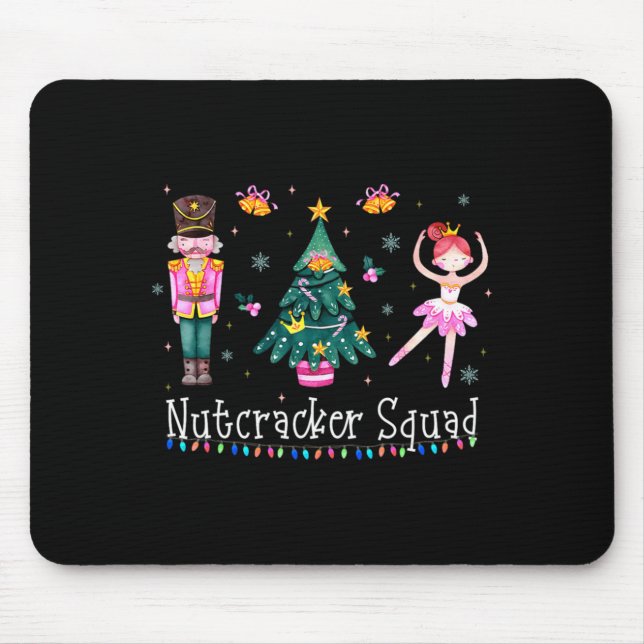 Christmas Nutcracker Squad Ballet Dance Women Kids Mouse Mat (Front)