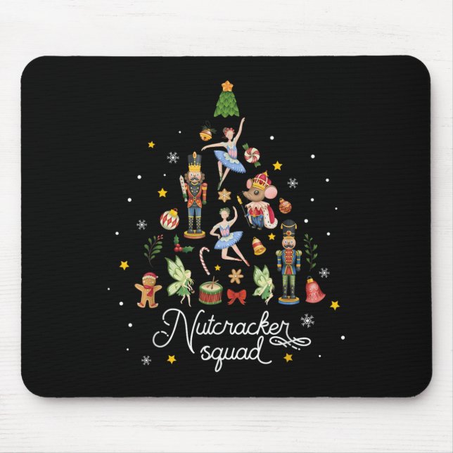 Christmas Nutcracker Squad Ballet Dance Women Kids Mouse Mat (Front)