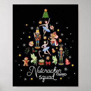 Christmas Nutcracker Squad Ballet Dance Women Kids Poster