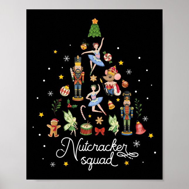 Christmas Nutcracker Squad Ballet Dance Women Kids Poster (Front)