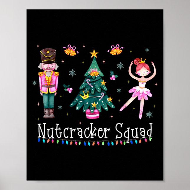 Christmas Nutcracker Squad Ballet Dance Women Kids Poster (Front)