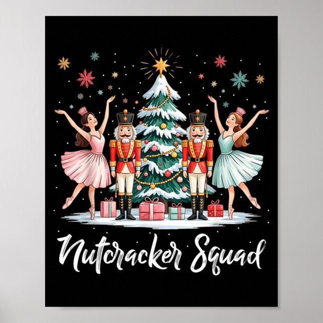 Christmas Nutcracker Squad Ballet Dance Women Kids Poster (Front)