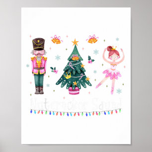 Christmas Nutcracker Squad Ballet Dance Women Kids Poster