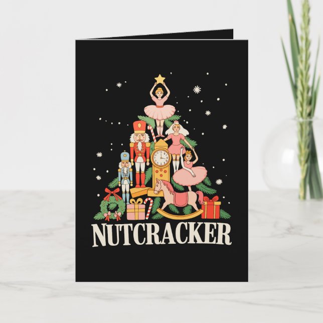 Christmas Nutcracker Squad Ballet Dance Xmas Card (Front)