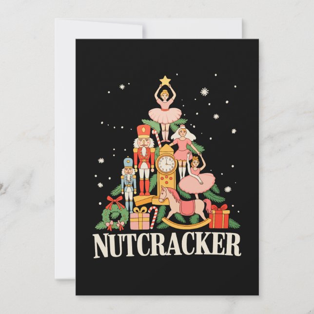 Christmas Nutcracker Squad Ballet Dance Xmas Holiday Card (Front)