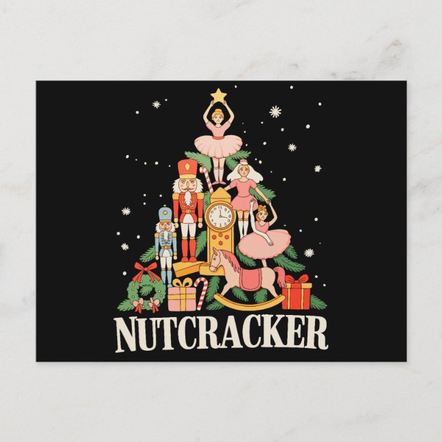 Christmas Nutcracker Squad Ballet Dance Xmas Holiday Postcard (Front)