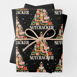 Christmas Nutcracker Squad Ballet Dance Xmas Wrapping Paper Sheet