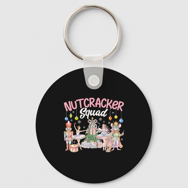 Christmas Nutcracker Squad Ballet Family Matching  Key Ring (Front)