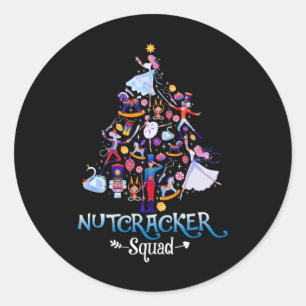 Christmas Nutcracker Squad Byllet Dance Women Kids Classic Round Sticker