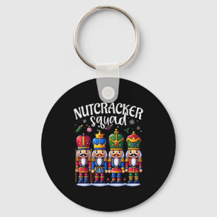 Christmas Nutcracker Squad Pajama Winter Holiday T Key Ring