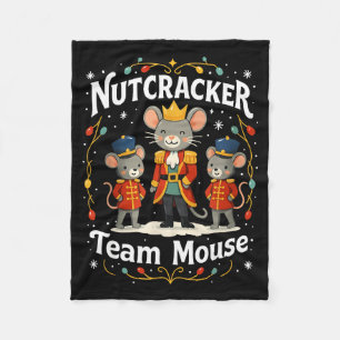 Christmas Nutcracker Team Mouse Funny Soldier Xmas Fleece Blanket
