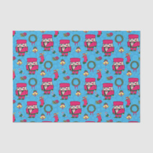 Christmas Nutcracker toy,Blue snowflake pattern Tissue Paper