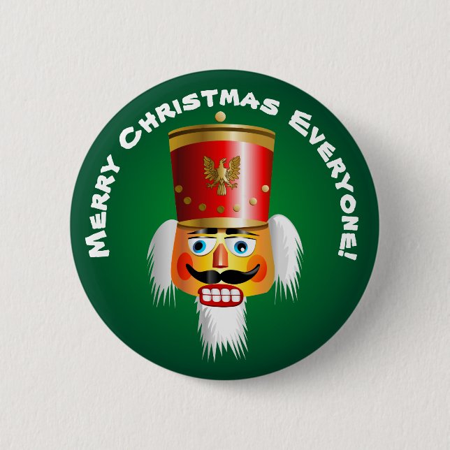 Christmas Nutcracker Toy-Soldier Cartoon 6 Cm Round Badge (Front)