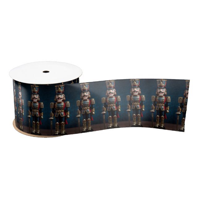 Christmas Nutcracker Toy Soldier  Satin Ribbon (Spool)