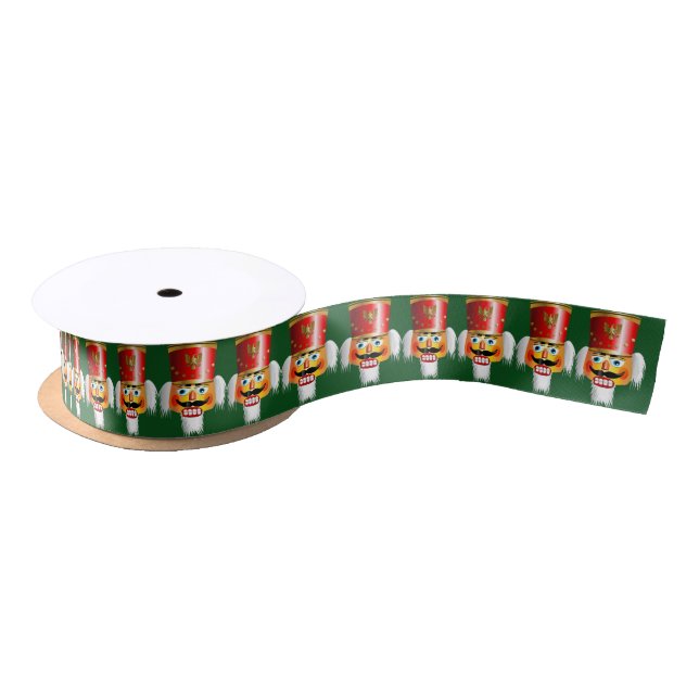 Christmas Nutcracker Toy Soldiers Cartoon Satin Ribbon (Spool)