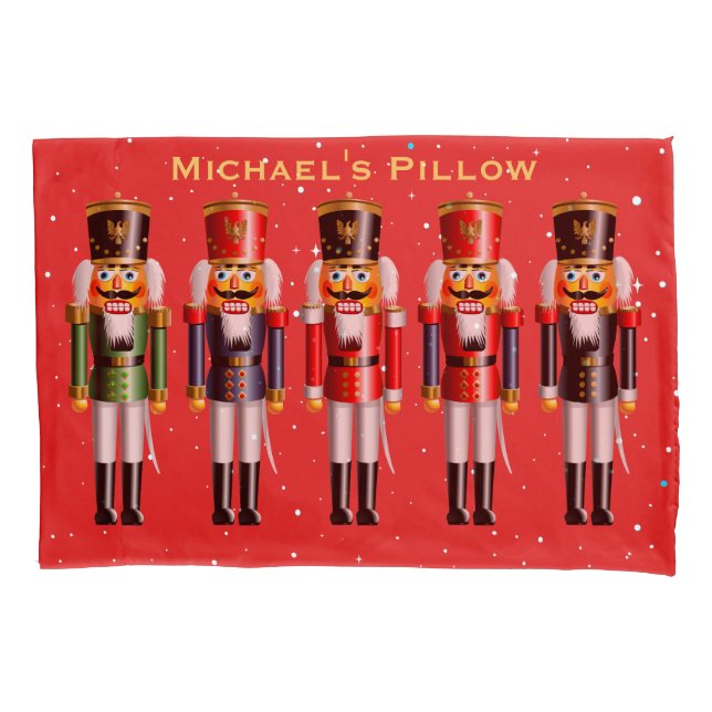 Christmas Nutcracker Toy Soldiers Pillowcase (Front)
