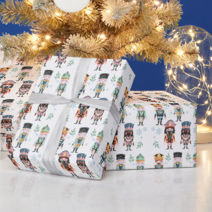 Christmas Nutcracker Toy Soldiers Wrapping Paper