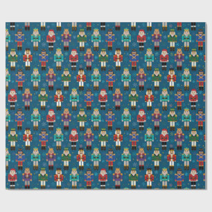 Christmas Nutcracker Traditional Holiday Pattern W Wrapping Paper