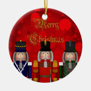 Christmas Nutcracker Trio-Round Ornament