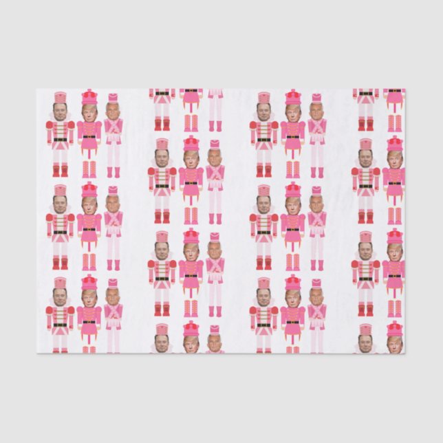 Christmas Nutcracker Trump Kennedy Musk Tissue Paper (Front)