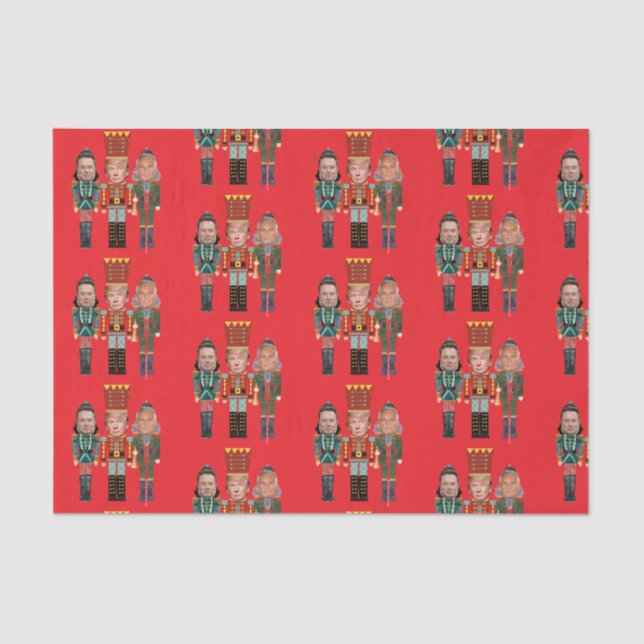 Christmas Nutcracker Trump Kennedy  Tissue Paper (Front)