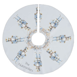 Christmas Nutcracker Watercolor Brushed Polyester Tree Skirt