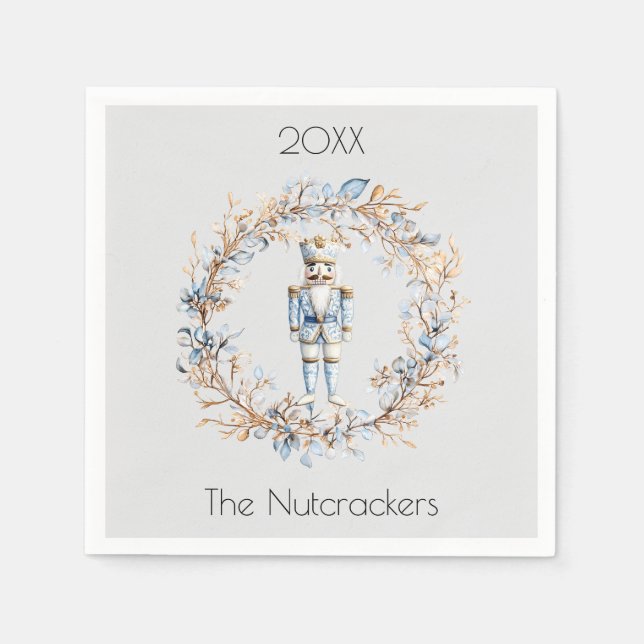 Christmas Nutcracker Watercolor Napkin (Front)