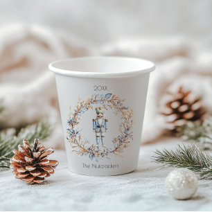 Christmas Nutcracker Watercolor Paper Cups