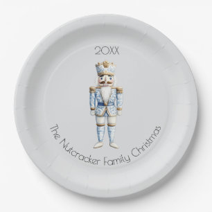 Christmas Nutcracker Watercolor Paper Plate