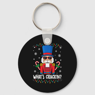 Christmas Nutcracker Whats Crackin Funny Xmas Men Key Ring