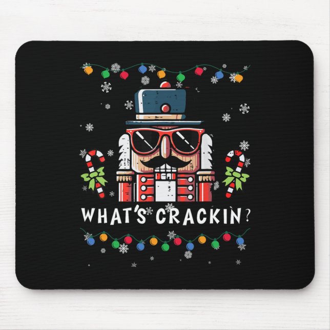 Christmas Nutcracker Whats Crackin Funny Xmas Men  Mouse Mat (Front)