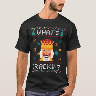 Christmas Nutcracker Whats Crackin Funny Xmas Men T-Shirt
