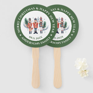 Christmas nutcrackers composition 2 hand fan