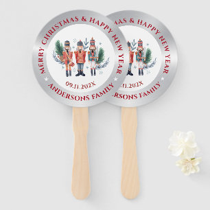 Christmas nutcrackers composition 4 hand fan
