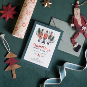 Christmas nutcrackers dinner party invitation 2