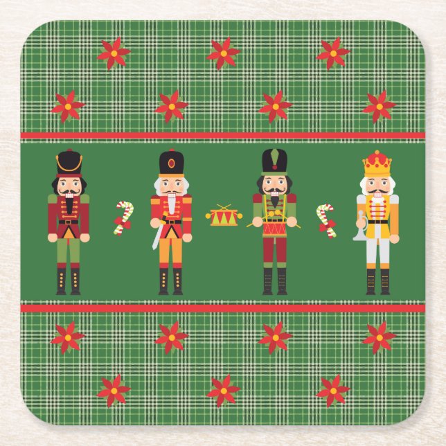 Christmas Nutcrackers Paper Coaster (Front)