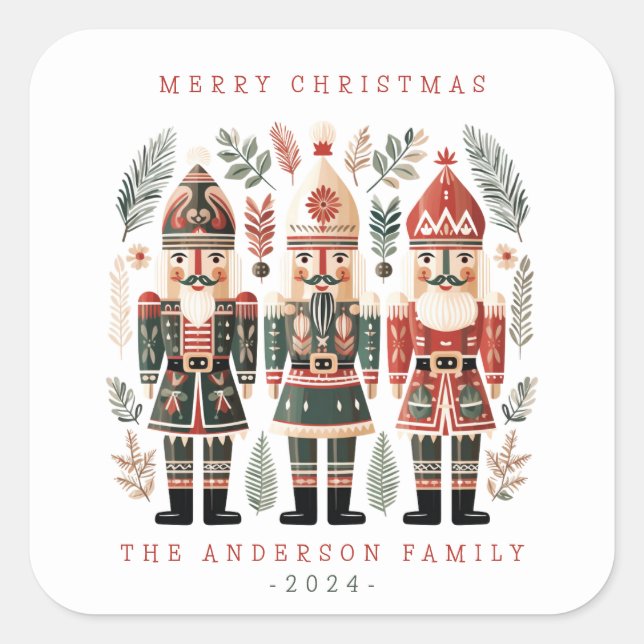 Christmas Nutcrackers Sticker (Front)