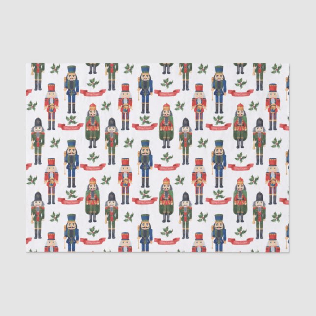 Christmas Nutcrackers Tissue Paper (Front)