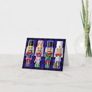 Christmas Nutcrackers with Little Red Trucks Holiday Card