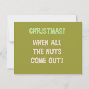 Christmas Nuts Tshirts and Gifts Holiday Card