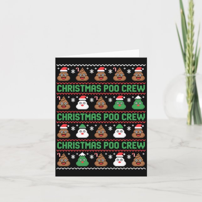 Christmas O Crew Xelated Ugly Christmas Pajamas Op Card (Front)