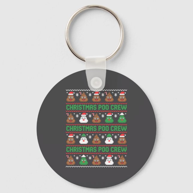 Christmas O Crew Xelated Ugly Christmas Pajamas Op Key Ring (Front)