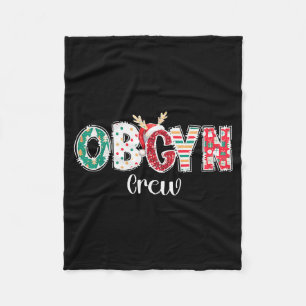 Christmas Obgyn Crew Obstetrics Ob Gyn Group Team Fleece Blanket