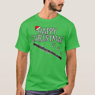 Christmas Oboe Oboist Musician Santa Hat Xmas 2022 T-Shirt