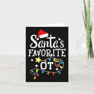 Christmas Occupational Therapist Therapy Santa's F Card