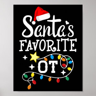 Christmas Occupational Therapist Therapy Santa's F Poster