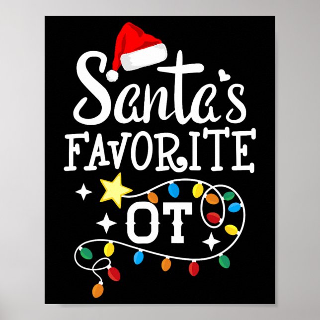 Christmas Occupational Therapist Therapy Santa's F Poster (Front)