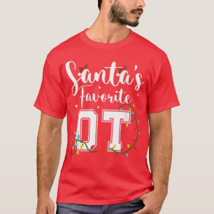 Christmas Occupational Therapist therapy Santas Fa T-Shirt