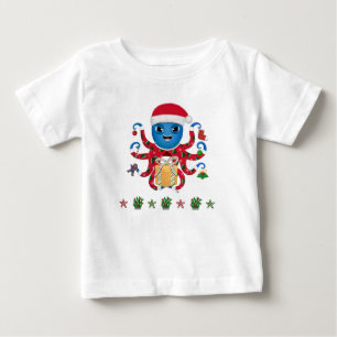 Christmas Octopus Baby T-Shirt